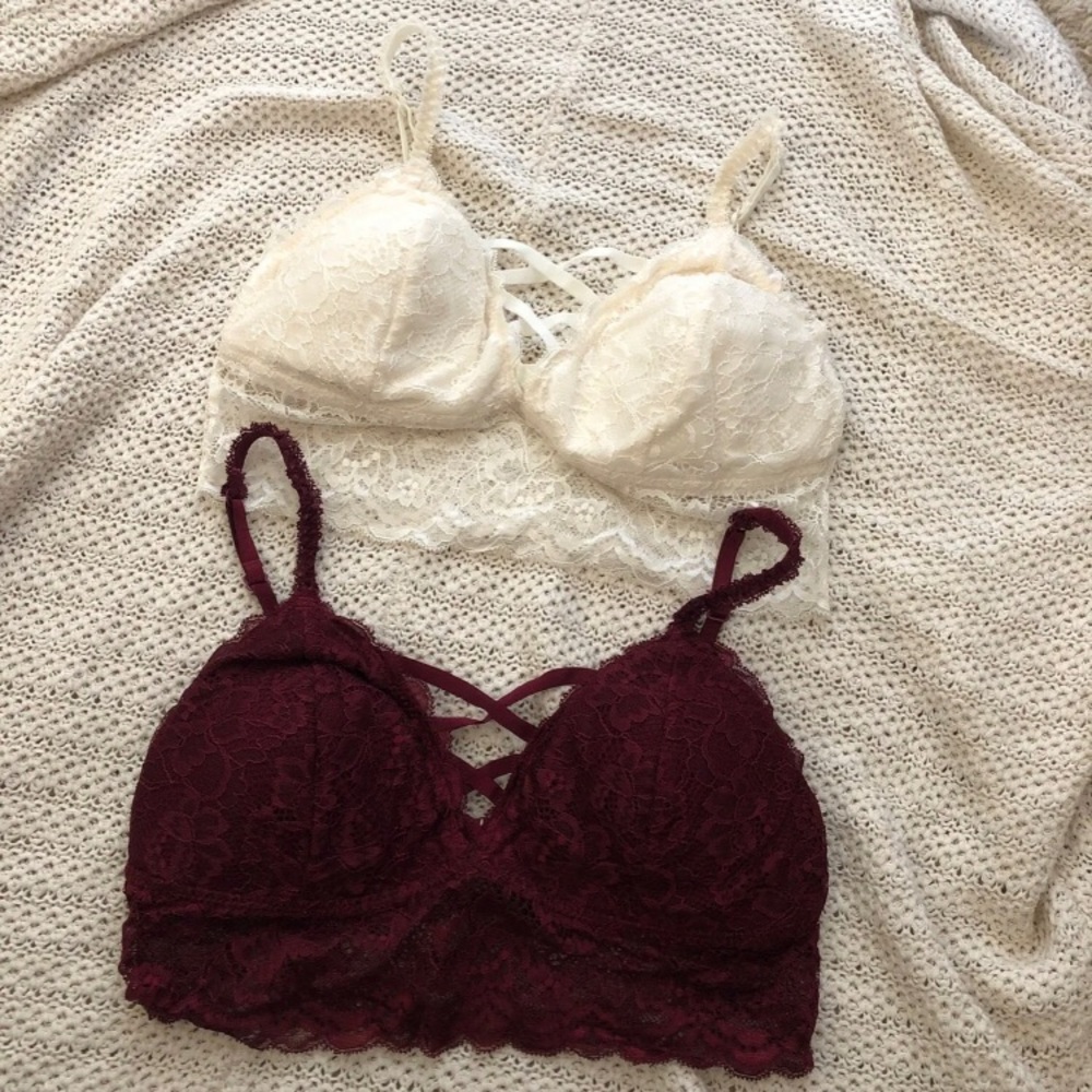 Maurices cross front bralettes